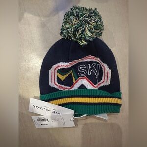 Janie and Jack Navy Ski Beanie with Pom-Pom